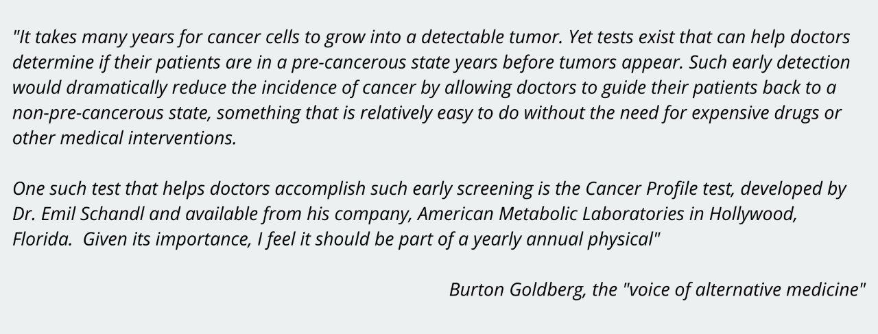 An article by the Burton Goldberg